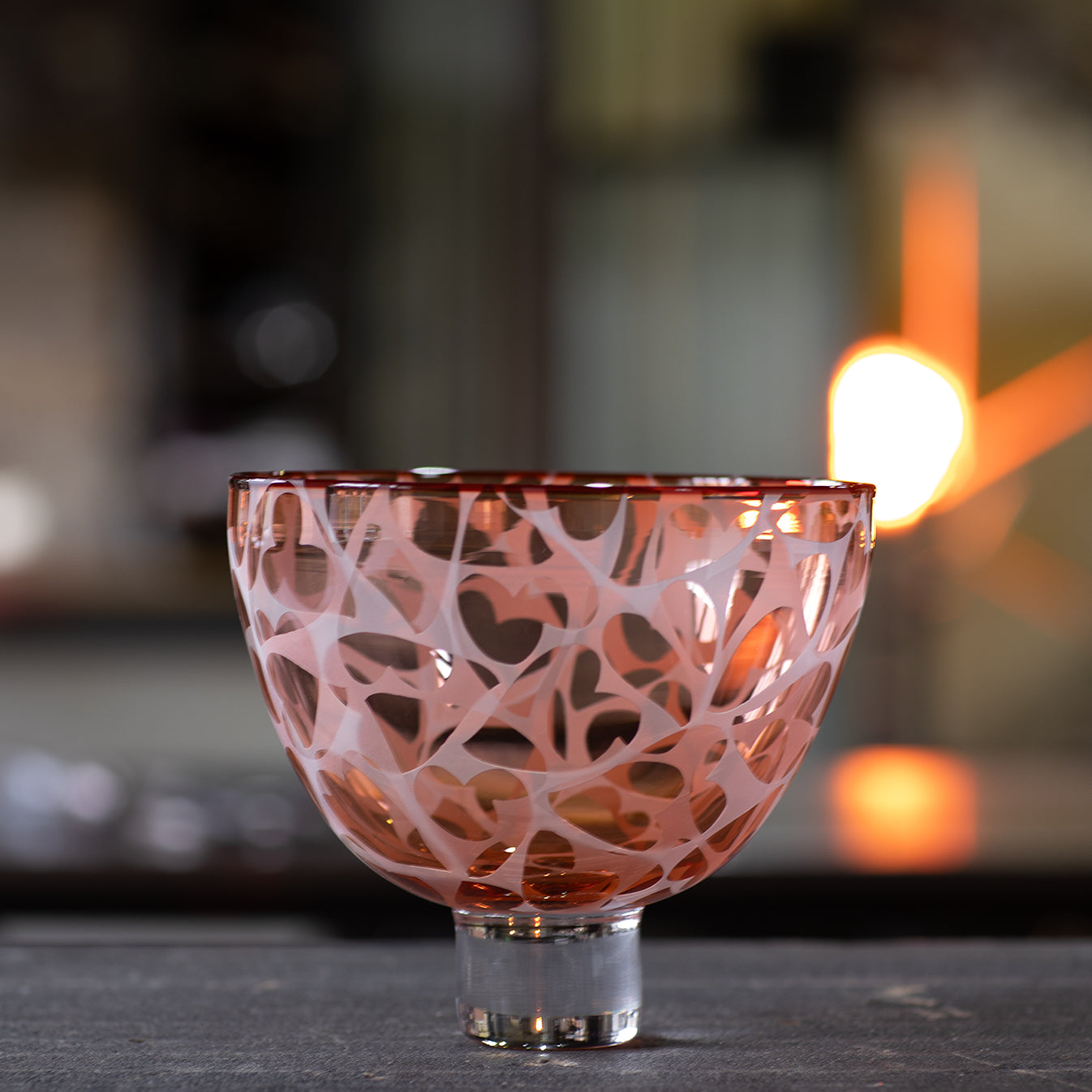 Heart Bowl - Transparent Warm Gold, Warm Gold Lip Wrap