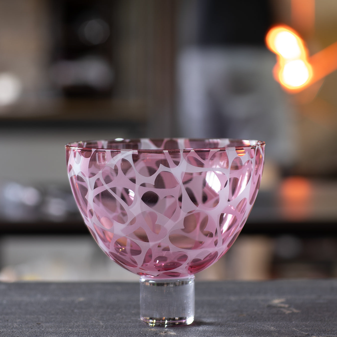Heart Bowl - Transparent Pale Pink, Clear Lip Wrap