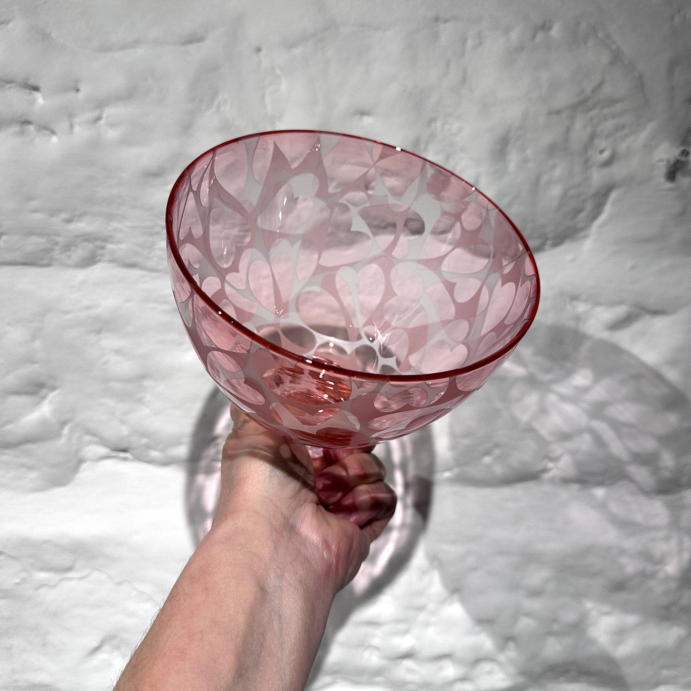 Heart Bowl - Transparent Pale Pink, Pink Lip Wrap