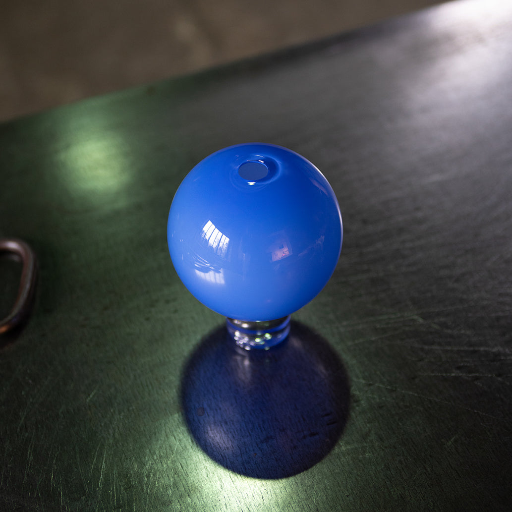 Small Blue Ball Vase