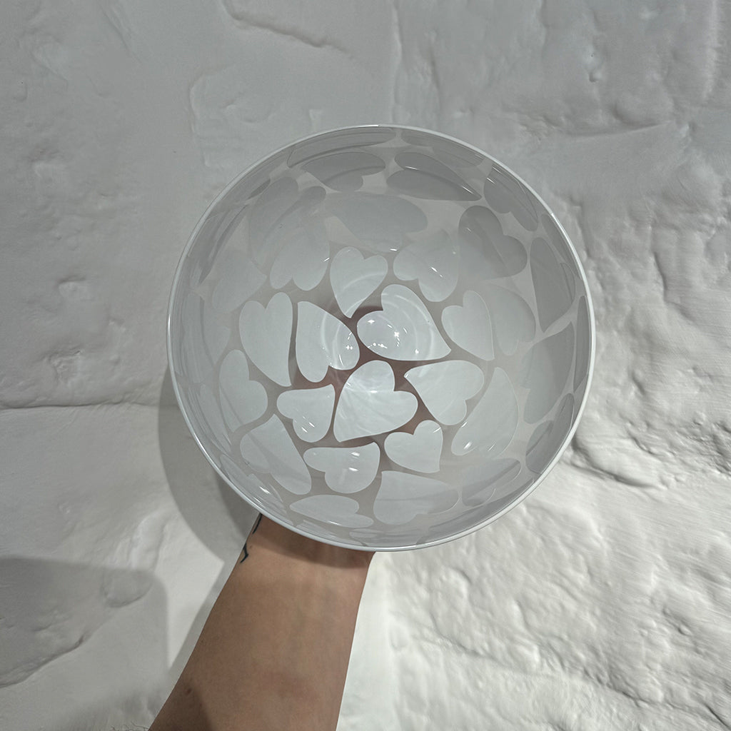 Heart Bowl - Opaque White, White Lip Wrap