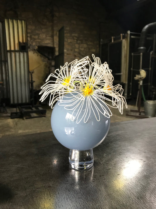 French Grey Flower vase