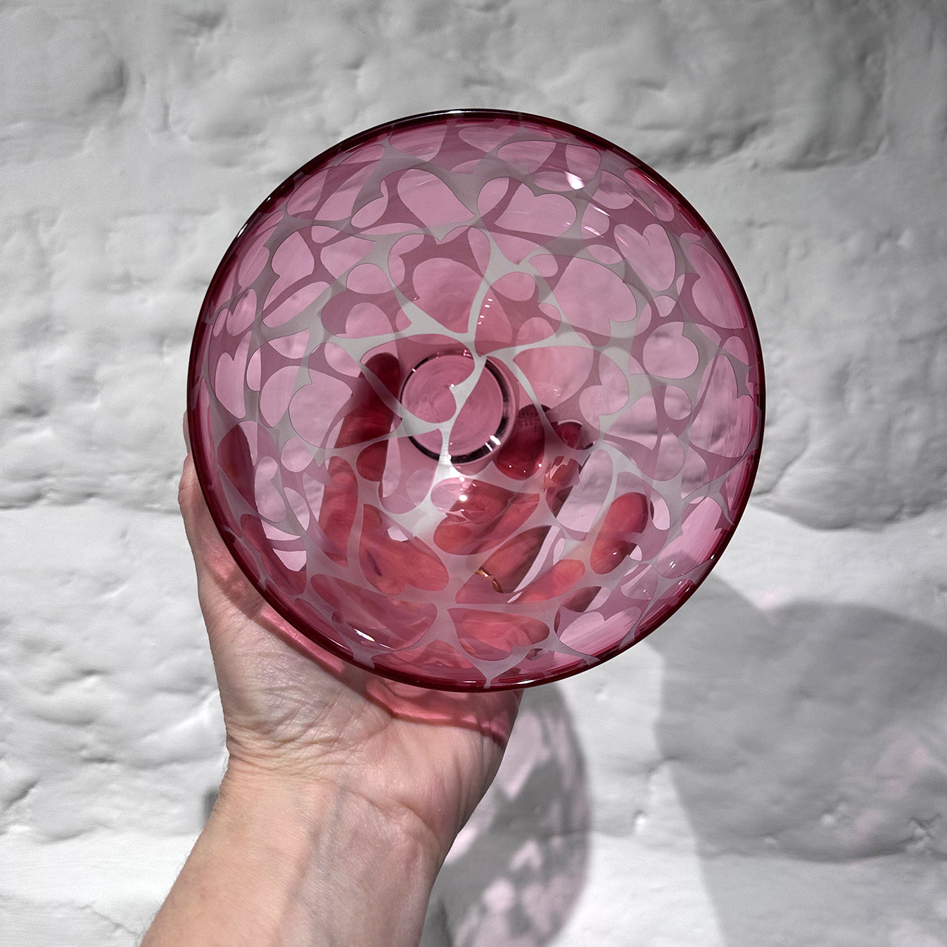 Heart Bowl -  Transparent Deep Pink, Deep Pink Lip Wrap