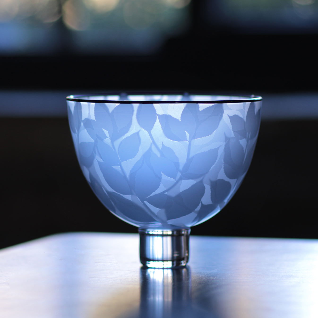 Dancing Leaves - Opaque Baby Blue