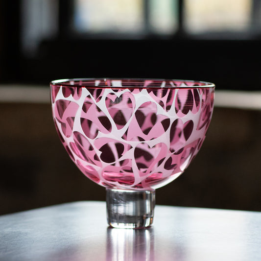 Heart Bowl -  Transparent Deep Pink, Deep Pink Lip Wrap
