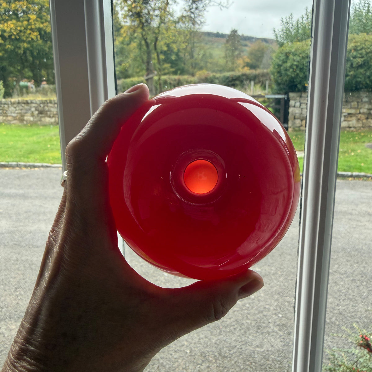 Small Red Round Vase