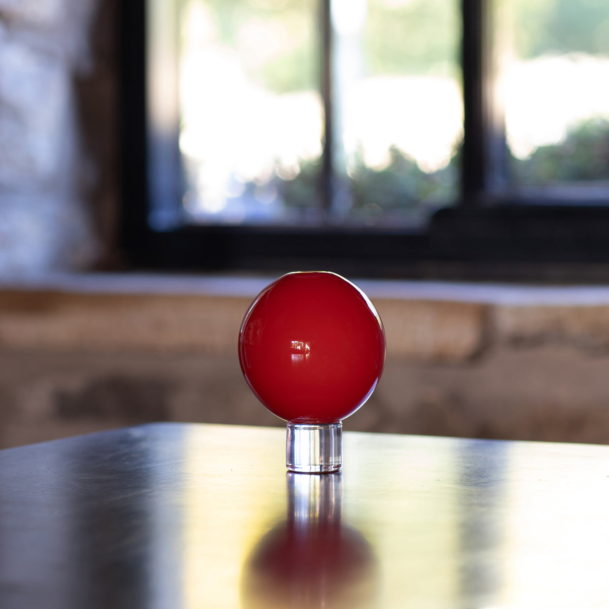 Small Red Round Vase