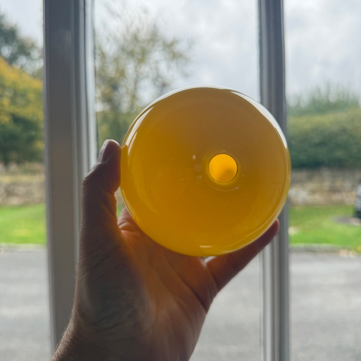 Small Yellow Round Vase