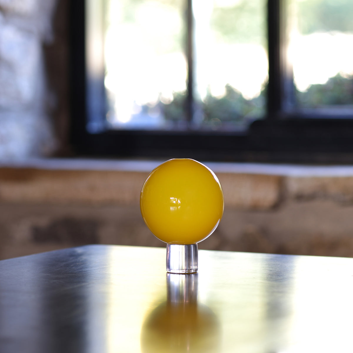 Small Yellow Round Vase