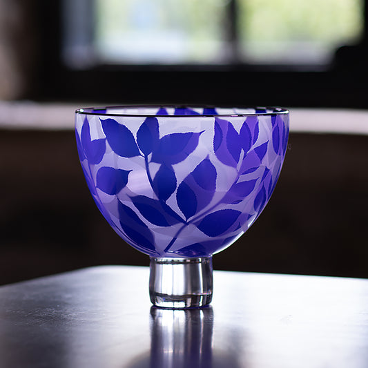 Dancing Leaves - Opaque Sky Blue with Black Rim