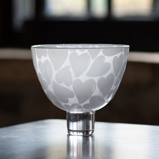 Heart Bowl -  Opaque White, White Lip Wrap